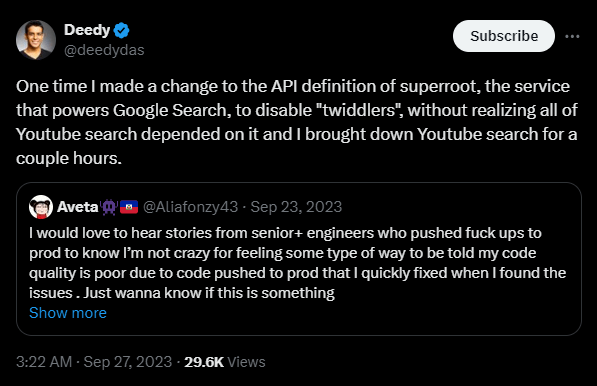 tweet screenshot - twiddlers and youtube