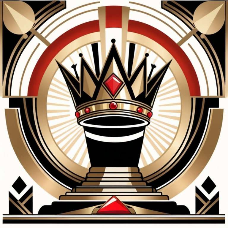 Art Deco Style Image of A Crown