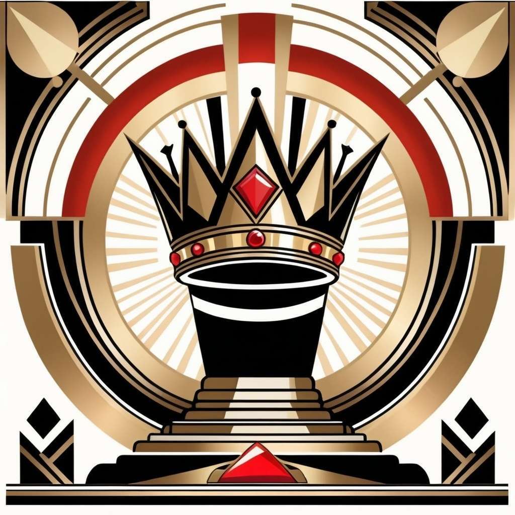 Art Deco Style Image of A Crown