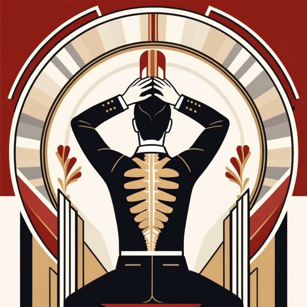 art deco image of spinal alignment