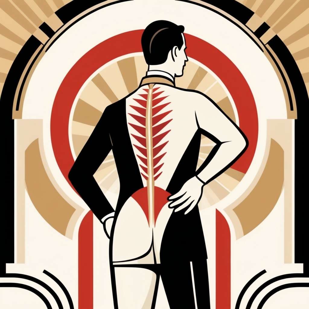 art deco style image of back pain