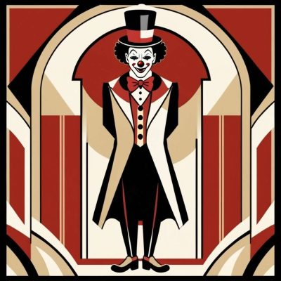 Art Deco Image of a Clown 1